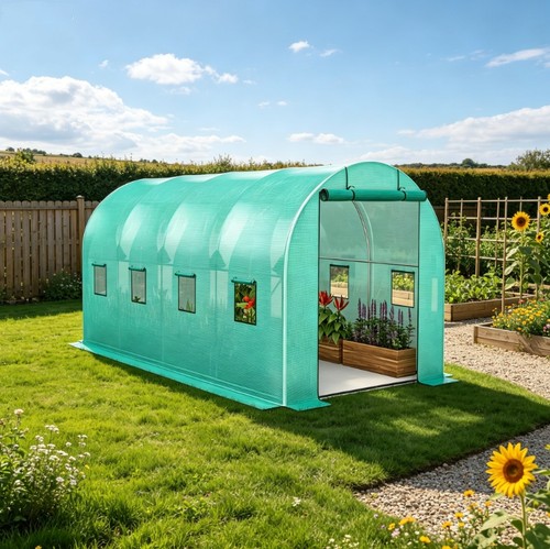 Large walk greenhouse poly - greenhouse,